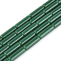 Морско-зеленый Непрозрачные сплошные цветные стеклянные бусины, горн, цвета морской волны, 12.5~13x4~4.5 мм, отверстие : 0.6~0.9 мм, около 28~29 шт / нитка, 14.57~15.16 дюйм (37~38.5 см)