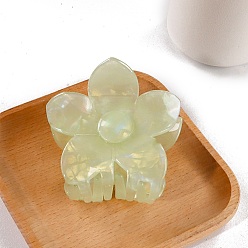 Светло-зеленый Заколки для волос из пвх, цветок, светло-зеленый, 76x74x65 мм