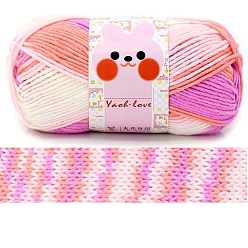 Коралловый Шерстяная пряжа, пряжа для вязания крючком, для свитера, шапки, носков, детских одеял, сегмент окрашенный, коралл, 3.5~4 мм, около 185.91 ярдов (170 м) / моток