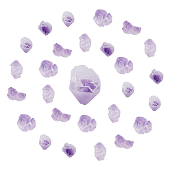 Amethyst 30Pcs Rough Raw Natural Amethyst Beads, No Hole/Undrilled, Nuggets, 15~29x14~25mm, 30pcs/box