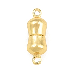 Real 18K Gold Plated Brass Magnetic Clasps, Column, Rack Plating, Long-Lasting Plated, Rack Plating, Long-Lasting Plated, Cadmium Free & Lead Free, Real 18K Gold Plated, 18.5mm, Hole: 1.6mm
