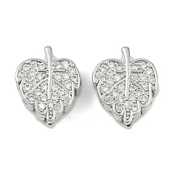 Платина Латунные микро проложить кубического циркония многожильных ссылки, без кадмия, без никеля и без свинца, лист, платина, 14x11.5x5 мм, отверстие : 1.6 мм