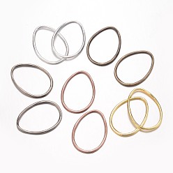 Mixed Color Alloy Linking Rings, teardrop, Cadmium Free & Lead Free, Mixed Color, 38x28x2mm, Hole: 24x35mm