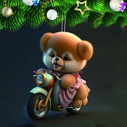 Разноцветный Акриловые подвески для мотоциклов с изображением собак, висячие украшения, красочный, Кулон : 80 мм