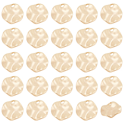 Настоящее золото 18K Латунь прелести, долговечный, без никеля , листьев лотоса, реальный 18 k позолоченный, 10x1.5 мм, отверстия: 1.4 мм, 30 шт / коробка