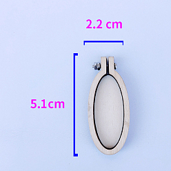 Oval Маленькие деревянные пяльцы для вышивания, вышивка крестиком обручи, для поделок кулон вышивка рамка ремесло украшения, овальный рисунок, 51x22 мм