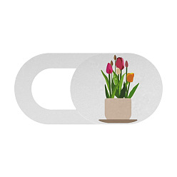 Цветок Металлические чехлы для веб-камер, блокираторы скользящих камер для накладок, портативный компьютер, телефоны, монитор, цветок, 160x40 мм