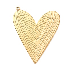 Oro 304 colgantes de acero inoxidable, encantos del corazón, dorado, 40.5x33x1 mm, agujero: 1.8 mm