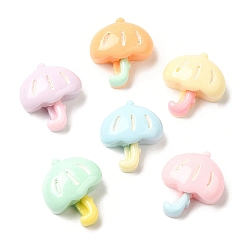 Зонтик Мультяшные непрозрачные кабошоны из смолы, для изготовления ювелирных изделий, разноцветные, зонтик, 11.5x10.5x5.5 мм