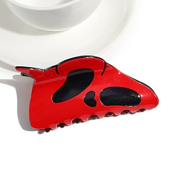 Skull Заколки для волос в форме когтей из ацетата целлюлозы, аксессуары для волос для женщин и девочек, красные, череп, 92x50 мм