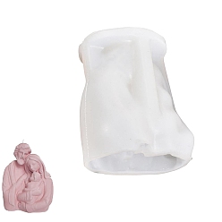 Белый Семейные силиконовые формы для свечей своими руками, формы для литья смолы, для уф-смолы, белые, 67x57x92 мм