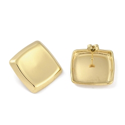 Настоящее золото 18K 304 из нержавеющей стали серьги, для женщин, квадратный, реальный 18 k позолоченный, 25x25 мм