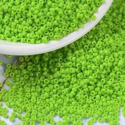 (RR4471) Duracoat Dyed Opaque Kiwi MIYUKI Round Rocailles Beads, Japanese Seed Beads, (RR4471) Duracoat Dyed Opaque Kiwi, 15/0, 1.5mm, Hole: 0.7mm, about 5555pcs/bottle, 10g/bottle