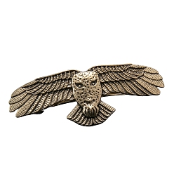 Античное Золото Застежка-молния из сплава, орел, аксессуары для волос для женщин и девочек, античное золото , 77x29 мм