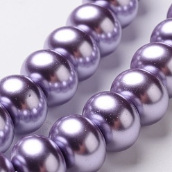 Mixed Color Grade A Glass Pearl Beads Strands, Rondelle, Mixed Color, 5~12x3~8mm, Hole: 1mm, about 50~130pcs/strand, 15.7 inch~16.1 inch