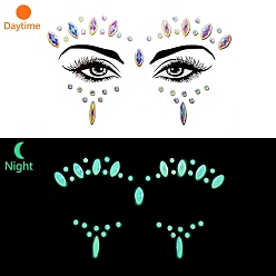 Цветок Светящиеся в темноте съемные временные водонепроницаемые бумажные наклейки для татуировок, старинный белый, 14.5x17 см