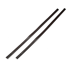 Coconut Brown Cowhide Leather Sew On Bag Handles, Bag Strap Replacement Accessories, Coconut Brown, 39x1x0.3cm, Hole: 1.5mm