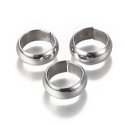 Нержавеющая Сталь Цвет Устойчивы к потускнению 201 быстроразъемные соединения из нержавеющей стали, связывающий кольца, закрыты, но распаян, цвет нержавеющей стали, 14x5.5, внутренний диаметр: 10.5 мм