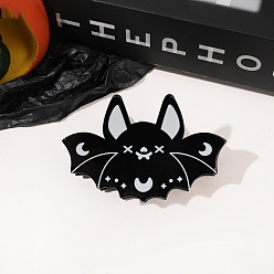 Bat Пластиковая заколка для волос с когтями, аксессуары для волос для девочек и женщин, летучая мышь, 52x90x50 мм