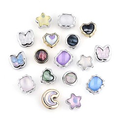 (52) Непрозрачная лаванда Пластиковые шарики, cmолой, разнообразные, разноцветные, 11.5~15x11.5~13x9~12 мм, отверстие : 1.8 мм