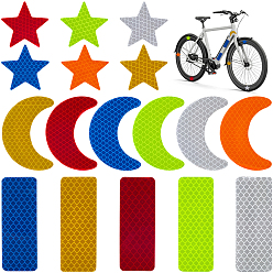 (52) Непрозрачная лаванда 37шт. светоотражающие полоски для обеспечения безопасности домашних животных, самоклеящиеся наклейки, авто аксессуары, разноцветные, 47~81x30~50x0.4~0.5 мм