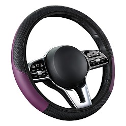 Medium Orchid PU Leather Steering Wheel Cover, Skidproof Cover, Universal Car Wheel Protector, Medium Orchid, 380mm