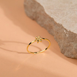 Золотой Кольца из цветочного сплава для женщин, золотые, размер США 10 (19.8 мм)