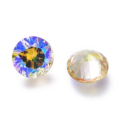 Райский Свет Кубического циркония указал назад кабошоны, граненый ромб, райский блеск, 8x4.5 мм