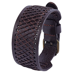 Кокосово-Коричневый 1 Браслеты из искусственной кожи, с крапивой, античная бронза, кокосового коричневый, 265x31 мм (10 дюйм x 1-1/8 дюйм)