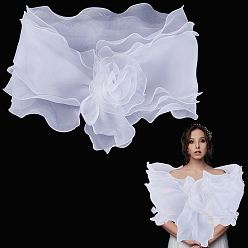 Белый Шифоновая шаль, женские накидки, белые, 1780x250 мм