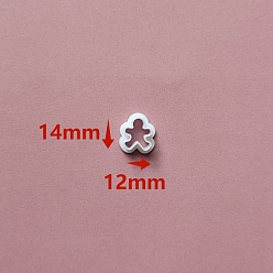 Gingerbread Man Christmas Plastic Molds, Clay Cutters, Clay Modeling Tools, for Earring Making, Gingerbread Man, 1.4x1.2cm