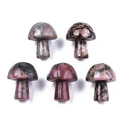 Rhodonite Natural Rhodonite GuaSha Stone, Gua Sha Scraping Massage Tool, for SPA Relaxing Meditation Massage, Undyed, Mushroom Shaped, 21x16mm