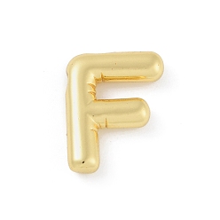 Letter F Gestellmessinganhänger, langlebig überzogen, Bleifrei und cadmium frei, echt 18 k vergoldet, Brief f, 18x14.5x4 mm, Bohrung: 1.8 mm