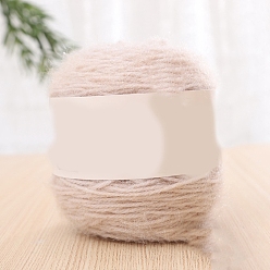 (404) Непрозрачное AB Кислое яблоко Полиэфирная пряжа для вязания, для одежды шарфы свитера шали шапки, цветочный белый, 200г/моток