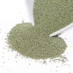 Темный Хаки Цвет покрытием DIY 3г ногтей украшение мини стеклянные бусины, крошечные шарики ногтей икрой, Темный хаки, 0.6~0.8 мм, о 450 г / мешок