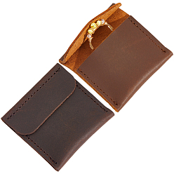 (52) Непрозрачная лаванда 2 шт. 2 цвета прямоугольные сумки-кольца из искусственной кожи, мешочки для хранения ювелирных изделий для упаковки колец, разноцветные, 5.8x6.05x1.1 см, 1 шт / цвет