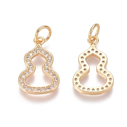 Золотой Латунные микропаве прозрачные подвески с фианитом, с прыжковых колец, перегонный куб, золотые, 16x10x1.5 мм, Перейти кольцо: 5x0.7 мм, внутренний диаметр: 3.6 мм