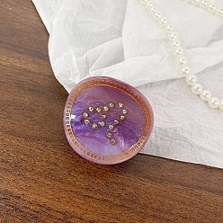 Лео Акриловые заколки для волос звездное небо, для женщин девушек, двенадцать созвездий, Лев, 50x45 мм