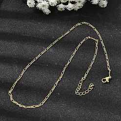 Настоящее золото 18K Латунные цепочки Фигаро для женщин, стойки покрытие, без кадмия и без свинца, долговечный, реальный 18 k позолоченный, 16.06 дюйм (40.8 см)