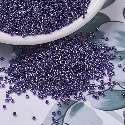 (DB0923) Сверкающий Хрустальный с Аметистовой Подкладкой Бусины miyuki delica, цилиндр, японский бисер, 11/0, (дБ 0923) сверкающий аметист кристалл, 1.3x1.6 мм, отверстия: 0.8 мм, около 20000 шт / мешок, 100 г / мешок