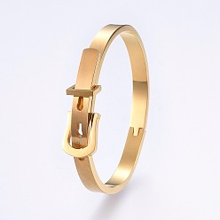 Golden 304 Stainless Steel Bangles, Golden, 2-1/4 inch(5.6cm)~2-1/2 inch(6.3cm)x1-7/8 inch(4.7cm)~2 inch(5cm), 6~12mm