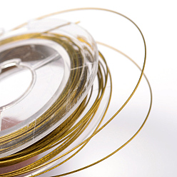 Dark Goldenrod Tiger Tail Wire, Nylon-coated Stainless Steel, Dark Goldenrod, 0.45mm, about 32.8 Feet(10m)/roll