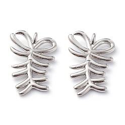 Платина Латунные подвески, долговечный, адинкра символы ая, платина, 16.5x11x1.2 мм, отверстие : 1.5 мм