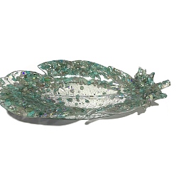 Амазонит Ювелирные пластины из натурального амазонита, украшение дома из смолы, перо, 245x115x40 мм