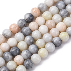 Белый Дым Нити из окрашенных стеклянных бусин с эффектом омбре, имитация нефрита, рондель, серый, 8.5 мм, отверстие : 1.2 мм, около 50~52 шт / нитка, 14.33~15.31'' (36.4~38.9 см)