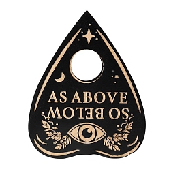 Сердце Деревянная маятниковая доска, биолокация гадальная доска, для колдовства принадлежности для викканского алтаря, 110x90 мм