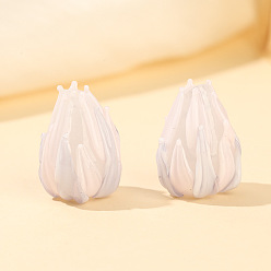 Лавандовый румянец Бусины лэмпворк , тюльпан, лавандовый румянец, 21.5~22x16~16.5 мм, отверстие : 1.6 мм