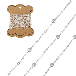 Серебро 5m латунные плоские овальные кабельные цепи, спутниковые сети, с круглых бусин, несварные, с катушкой, без кадмия и без свинца, серебряные, 2.2x1.7x0.23 мм