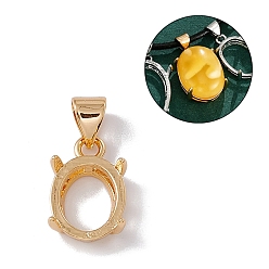 Золотой Сеттинги для кулона (кабошонов), латунь , подвеска в виде корзины с креплением на шпильках, подвесные оправы с открытой задней рамкой, овальные, золотые, лоток : 11x9 мм, 14x9x6 мм, отверстие : 4 мм