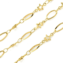 Золотой Ионное покрытие (ip) 304 цепи из нержавеющей стали, пайки, с катушкой, золотые, 9x4.5x0.8 мм